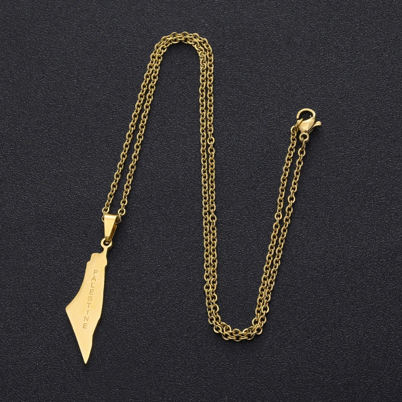 Palestine Pendant Chain Necklaces Silver Colour/Gold Colour Fashion Jewellery