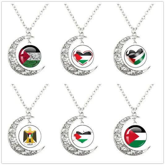 Palestine Moon Necklace Personalised